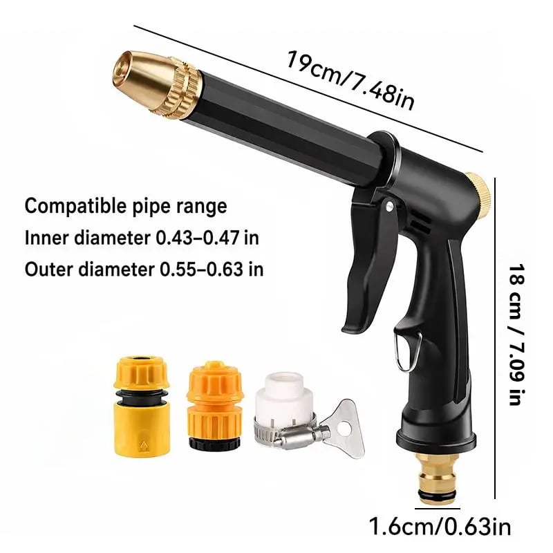 Portable High Pressure Water Sprayer, Adjustable Garden Hose Nozzle Sprayer--Car Washing & Maintenance Tool, Pet Cleaning Tool & Dealsforyoudays
