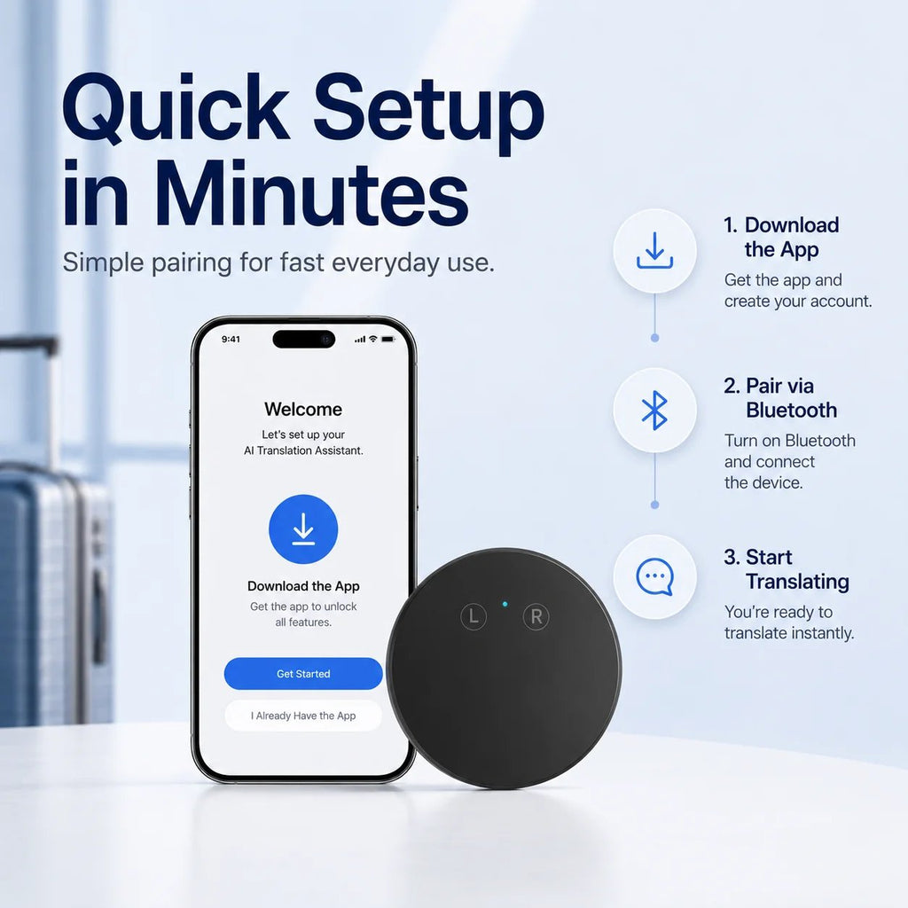 🤖 Real-Time Two-Way Voice Translation in 165+ Languages –AI Pocket Translator