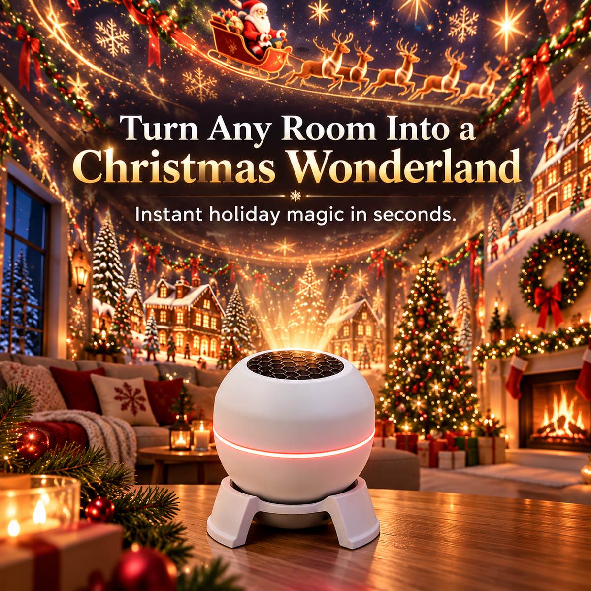 🎄🎅 Christmas Magic Projection Light – Bring Holiday Scenes to Life