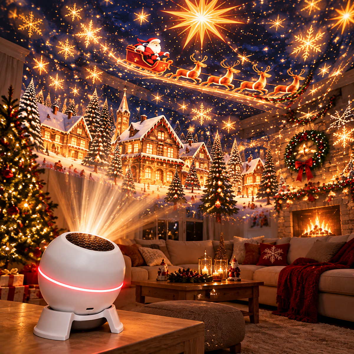🎄🎅 Christmas Magic Projection Light – Bring Holiday Scenes to Life