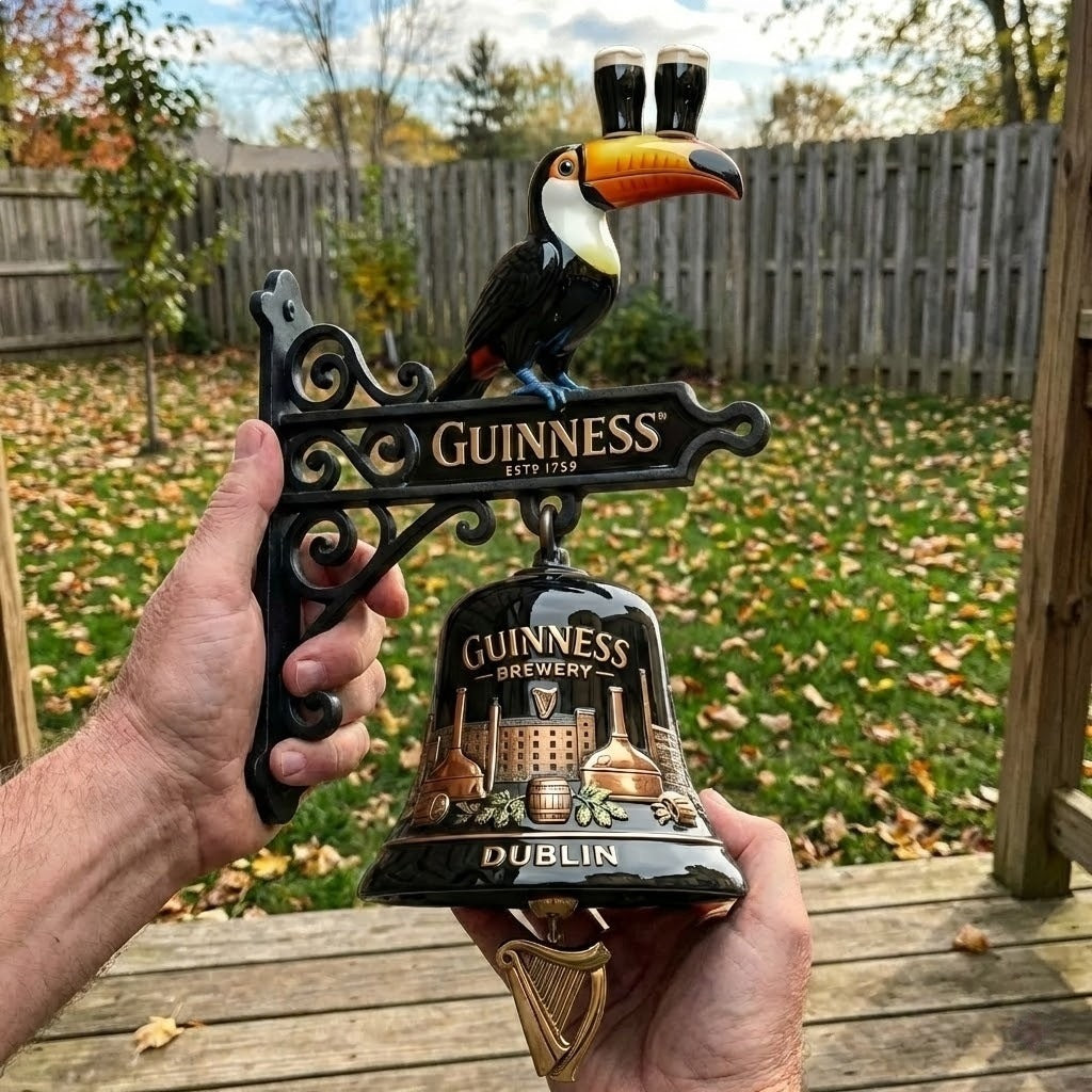 🍺Guinness Toucan Cast Iron Door Bell