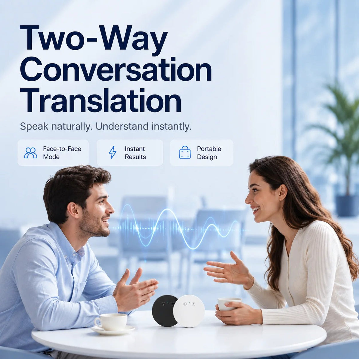 🤖 Real-Time Two-Way Voice Translation in 165+ Languages –AI Pocket Translator