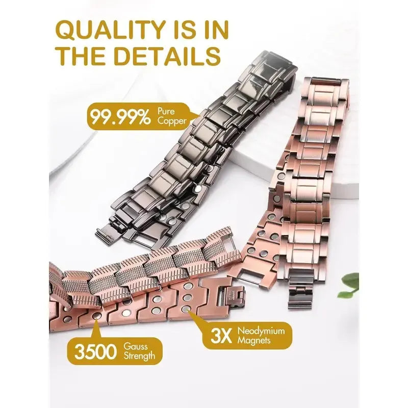 Copper magnetic bracelet--Relieve fatigue and promote blood circulation